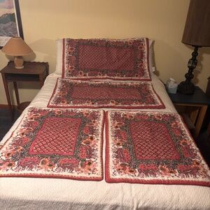 Vintage French 4 Pierre Deux Padded Pillow Shams